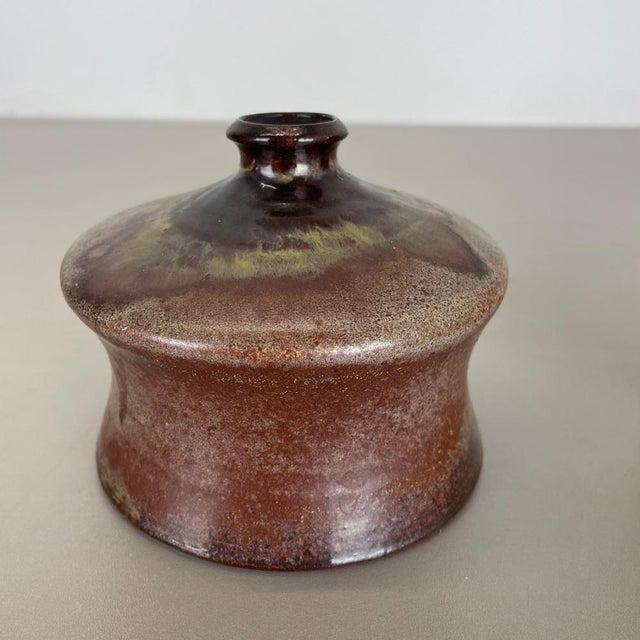 Ceramic Studio Pottery Vase by Elmar & Elke Kubicek, Germany, 1970s, Set of 2 For Sale - Image 7 of 18