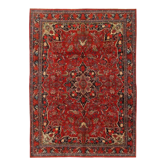 Antique Persian Bidjar Hand-Knotted Rug For Sale