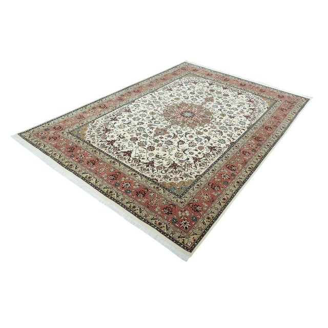 Hand-Knotted Rug with Silk, 2010s For Sale - Image 12 of 12