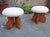 Modern Poufs in Light Wood and White Dedar Boucle Fabric from Artigianato Italiano, Set of 2 For Sale - Image 6 of 6