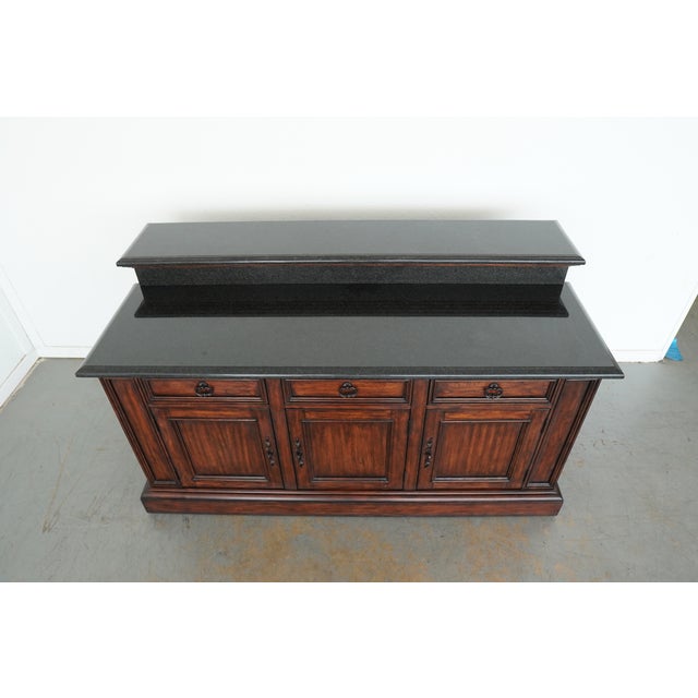 Ambella Home Collection Carved Wood Freestanding Bar For Sale - Image 4 of 18