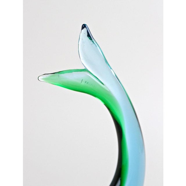 Mid-Century Murano Glass Fish Sculpture in Blue and Green Tones, Italy, 1970 For Sale - Image 12 of 18