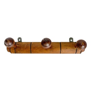 French Provincial Brown Wooden Coat Rack, France, 1930s For Sale
