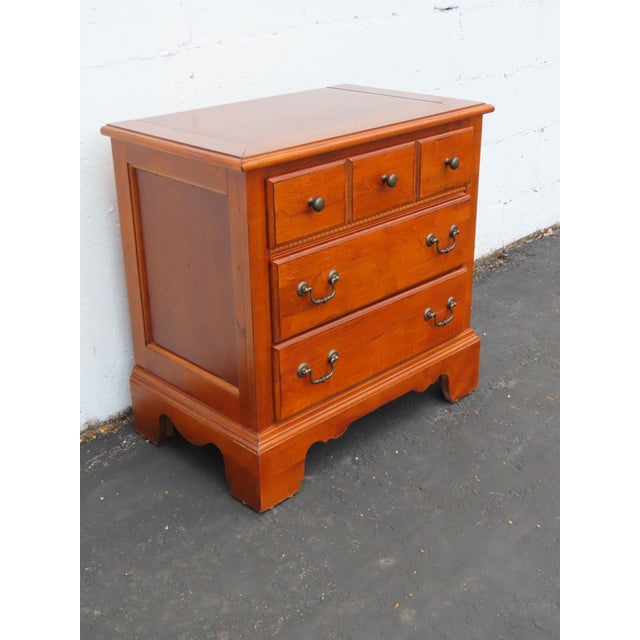 Wood Solid Wood Nightstands End Side Bedside Tables a Pair 6588 For Sale - Image 7 of 18