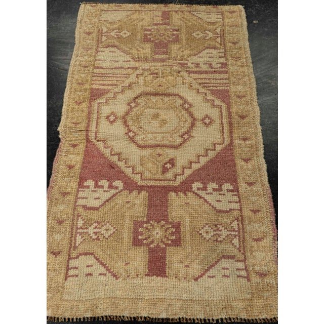 Turkish Mini Rug Oriental Hand Knotted Vintage Rug 1'7" x 2'11" #21182 Explore a curated collection of hallway runners,...