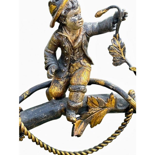 Plant Table in Bronze and Glass For Sale - Image 3 of 12