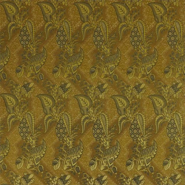 Zoffany Bizarre Velvet Fabric in Tigers Eye - a Sample For Sale