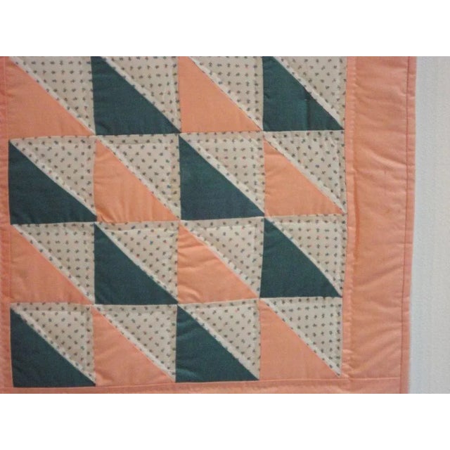 19thc Satin Salmon & Green Birds in Flight Mounted Doll For Sale - Image 4 of 6