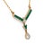 1960s 1960s Mid Century Diamond Emerald 18k Gold Necklace For Sale - Image 5 of 5
