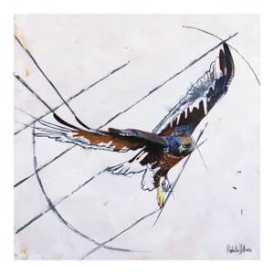 Abstract Animal Bird in Flight Painting "Forward Motion" Oil on Canvas Original Artwork by Michelle Fillmore