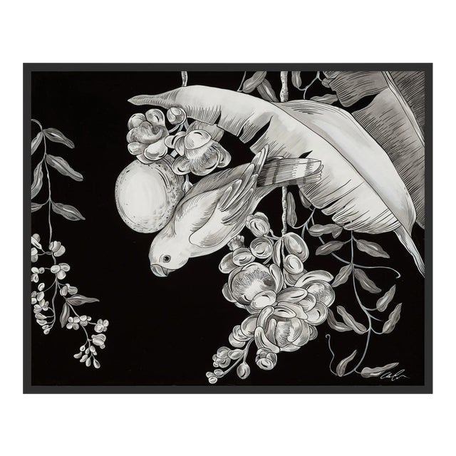 Serenade by Allison Cosmos in Black Framed Paper, Medium Art Print For Sale