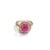 Art Deco Bochic “Orient” Natural Ruby & Topaz Retro Solitaire Ring Set 18K Gold & Silver For Sale - Image 3 of 11