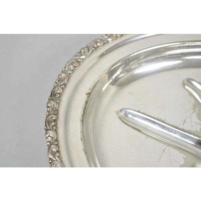 Antique Rogers Bros English Regency Silver Plated Small 12" Meat Cutlery Tray For Sale - Image 10 of 14