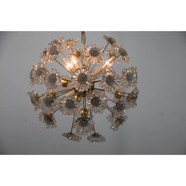 Dandelion Chandelier by Preciosa, 1970s For Sale - Image 9 of 10