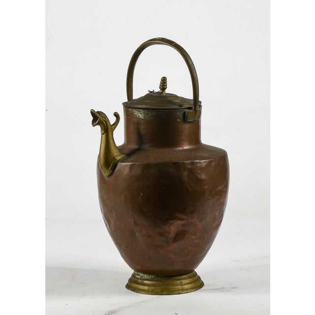 Amphora Copper Jug ​​with Brass Spout, Italy, 1800 For Sale - Image 9 of 10