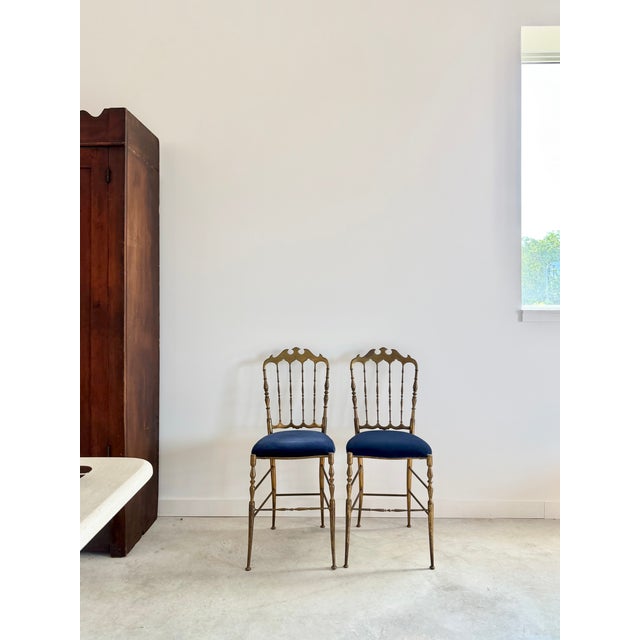 Brass Chiavari Chairs, Italy, 1960s, Fratelli Levaggi/Guiseppe Gaetano Descalzi For Sale - Image 11 of 17