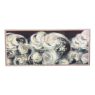 Silver Leaf Waves Giclee For Sale