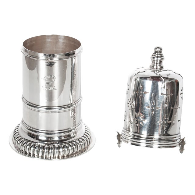 Silver Antique Sterling Silver Silver Sugar Shaker Caster Muffineer Elkington & Co London 1912 For Sale - Image 8 of 12