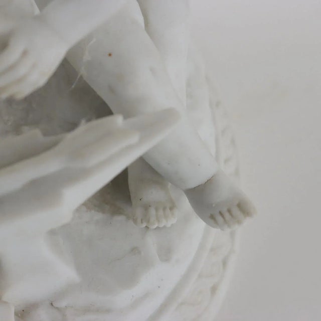 Ceramic Antique Angels Sculptures from Sèvres Biscuit For Sale - Image 7 of 10