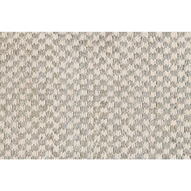 Transitional Part & Parcel Goods Textured Check Runner, 2’6”x10’, Sky Blue and Eggshell For Sale - Image 3 of 4