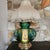 Rare 1940s Emerald Green GWTW Lamp Hand Painted Enamel Dual Light Pristine For Sale - Image 10 of 18
