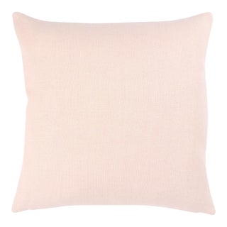 Schumacher Piet Performance Linen 20" Pillow In Rose Quartz For Sale