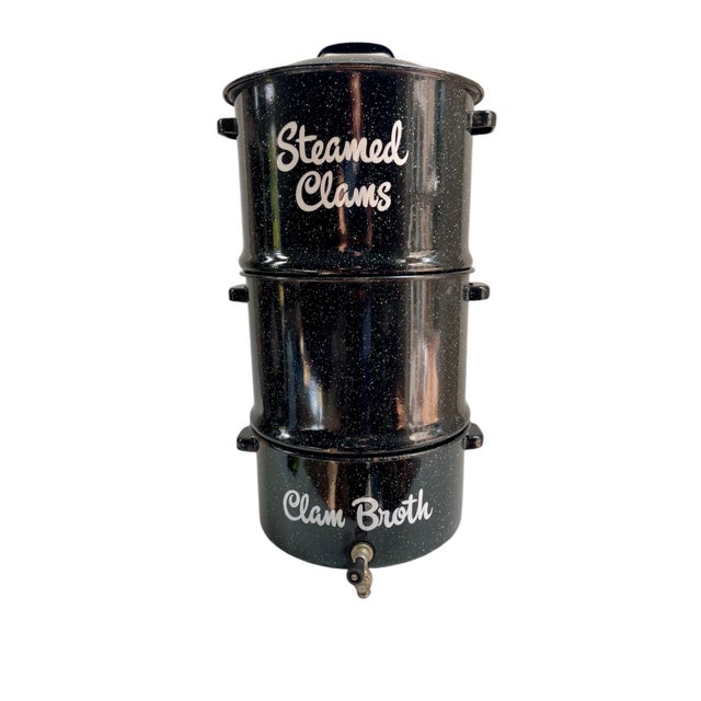 Mid-Century Enamelware Multi-Pot Steamer for Clambake and Lobsters For Sale - Image 4 of 7