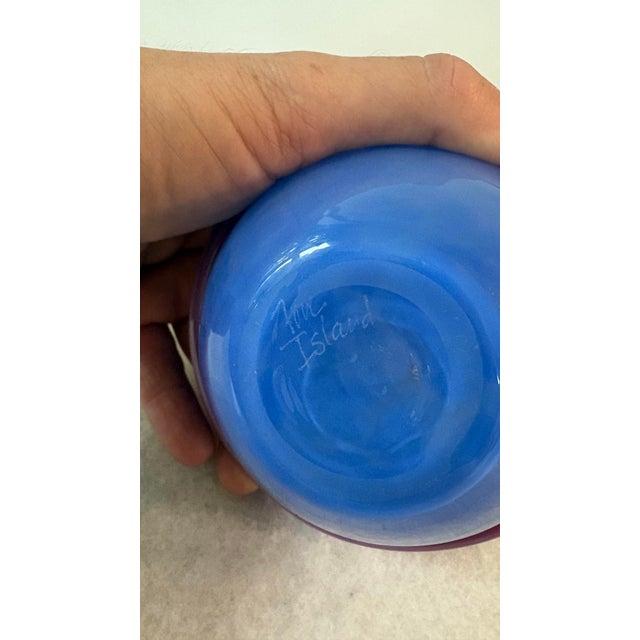 Art Glass Vase by Maui-Based Studio, Hot Island Glass For Sale - Image 4 of 5