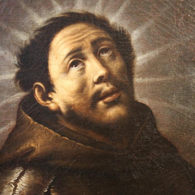 Italian Artist, Ecstasy of Saint Francis, 1780, Oil on Canvas For Sale - Image 6 of 15