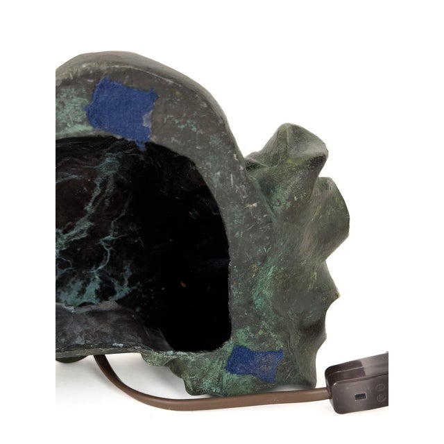 Art Deco French Figural Table Lamp in Bronze, 1930s For Sale - Image 6 of 14