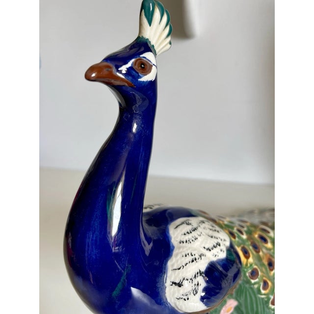 **Vintage Mid-Century Modern Holland Molds Ceramic Peacock Bird Figurine** Beautiful vintage Holland Molds ceramic peacock...