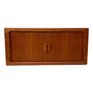Brutalist Hanging or Standing Cabinet Unit in Teak with Tambour Door from CFC Silkeborg, Denmark, 1970s For Sale