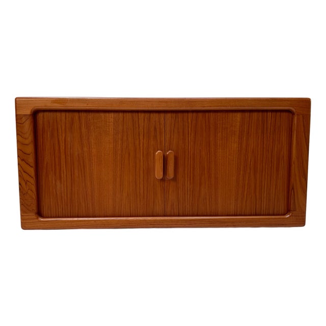 Brutalist Hanging or Standing Cabinet Unit in Teak with Tambour Door from CFC Silkeborg, Denmark, 1970s For Sale