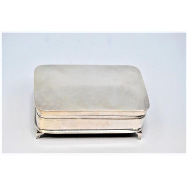Silver Silver Jewelry Holder with Engravings and Cut-Out Feet For Sale - Image 8 of 8