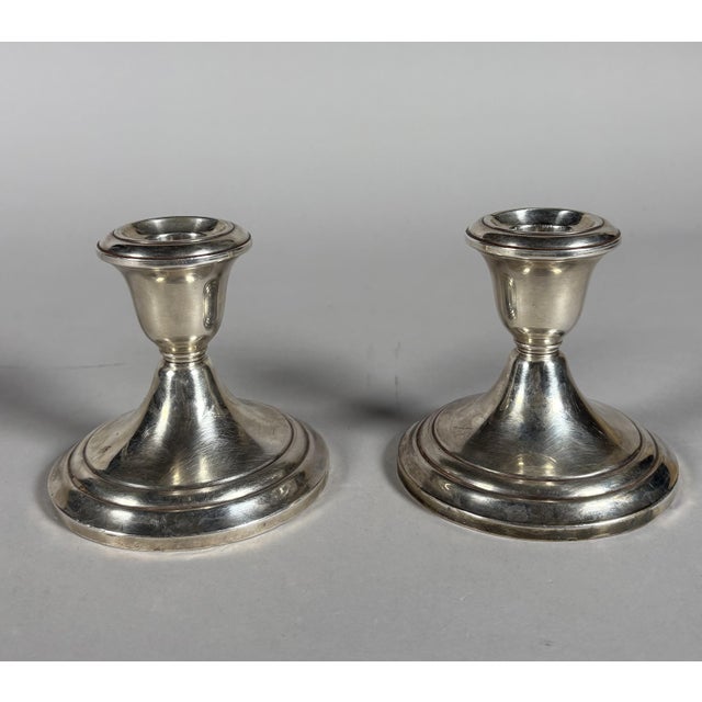 American 925 Silver Candlesticks, 1890s, Set of 2 For Sale - Image 6 of 6