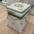 1970s Handpainted Italian Terracotta Side Table Garden Stool Featuring Tassels and Flowers For Sale - Image 12 of 12