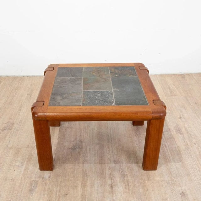 Elm and Slate Coffee Table from Maison Regain, 1970s For Sale - Image 4 of 7
