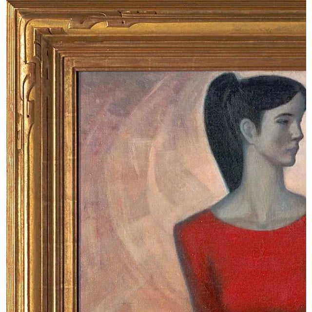1960s "Gymnast With Chalk" Original Oil Painting by Evgeny Yasvin Circa 1961 For Sale - Image 5 of 7