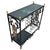 Rare Mid-century era Hollywood Regency style iron and brass bar and wine rack with green marble Top..It features space for...