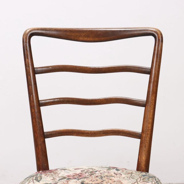 Vintage Chairs in Ash and Fabric, 1950s, set of 7 For Sale - Image 4 of 11