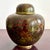 Dark Green Vintage Boho Glazed Closionne Jar With Lid and Gold Detailing For Sale - Image 8 of 9