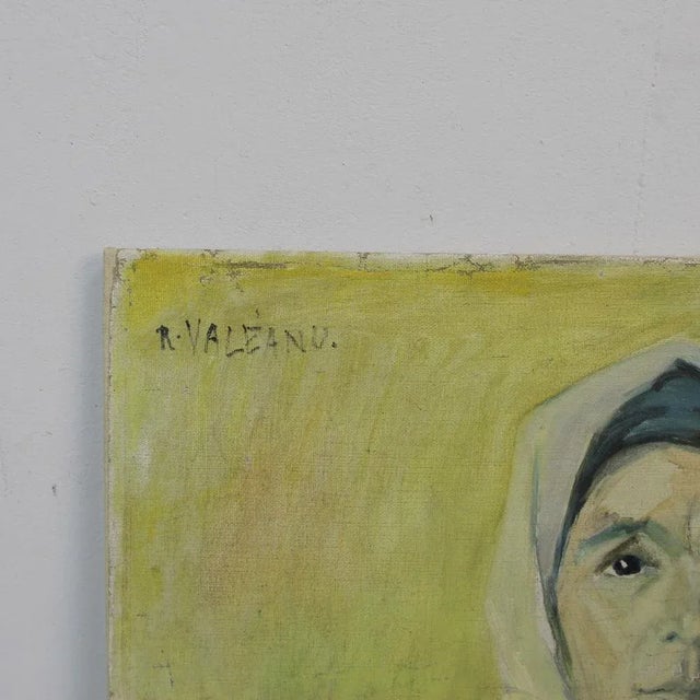 R. Valeanu, Portrait, 1920s, Oil on Canvas, in Very Good conditions. Designed 1920 to 1949 This piece has an attribution...
