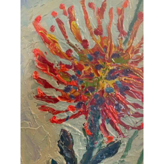 2020s Expressionist Floral Original Oil Painting For Sale - Image 5 of 7