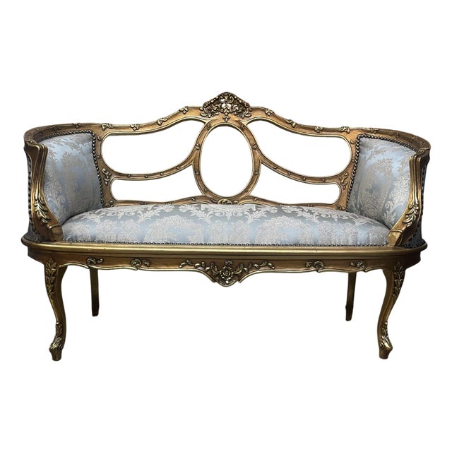 French Gilt Wood Sofa For Sale
