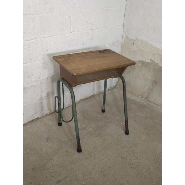Wood Delagrave Paris School Desk, 1960s For Sale - Image 7 of 13