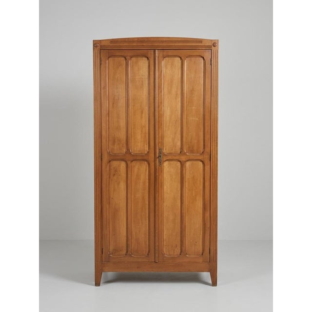 French Armoire with Fluted Details, 1950s For Sale - Image 4 of 4