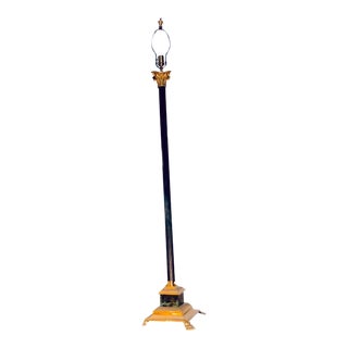 1960s Brass Hollywood Regency Floor Lamp With Gargoyle Claw Feet For Sale