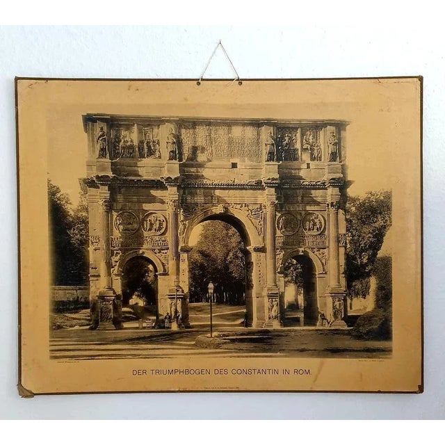 Collotype print, photographic reproduction Seemann’s wall pictures No. 61 The Arch of Constantine in Rome Collotype print...