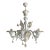 Murano Glass Chandelier in Milky and Gold With Flowers and Leaves For Sale