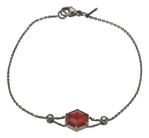 Stephen Webster Deco Red Quartz & Black Diamond 18k Black Gold Bracelet